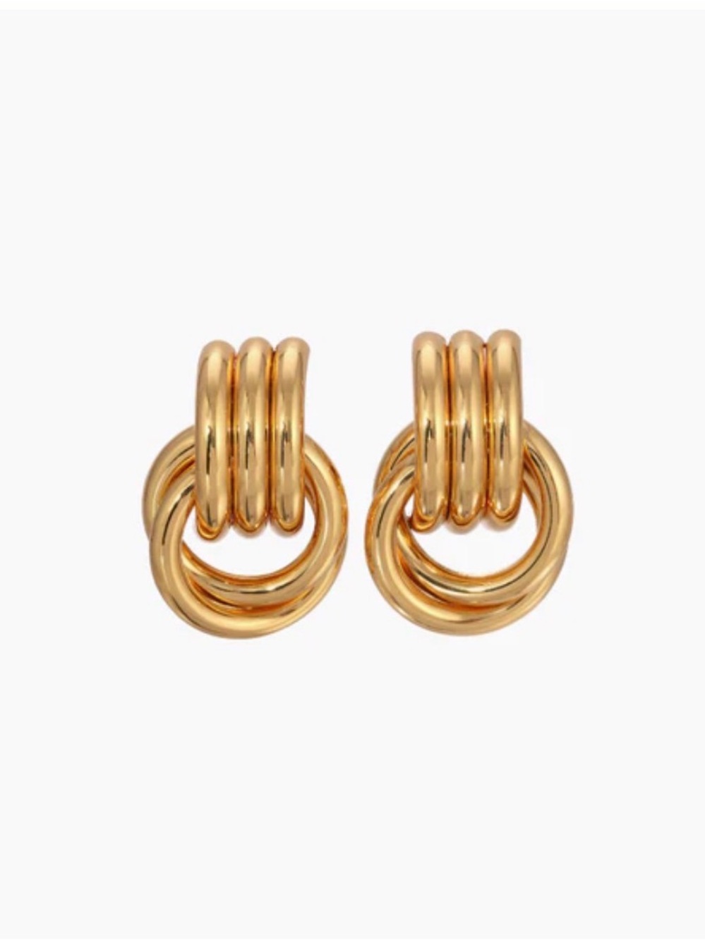 Heaven Mayhem Mini Knot Gold Earrings